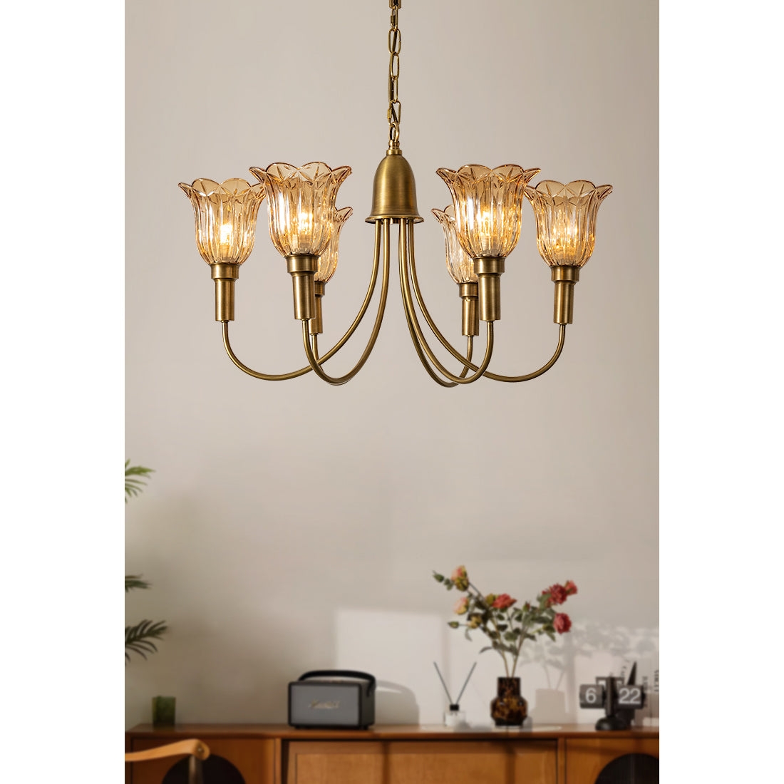 Columbia Brass Chandelier T1729
