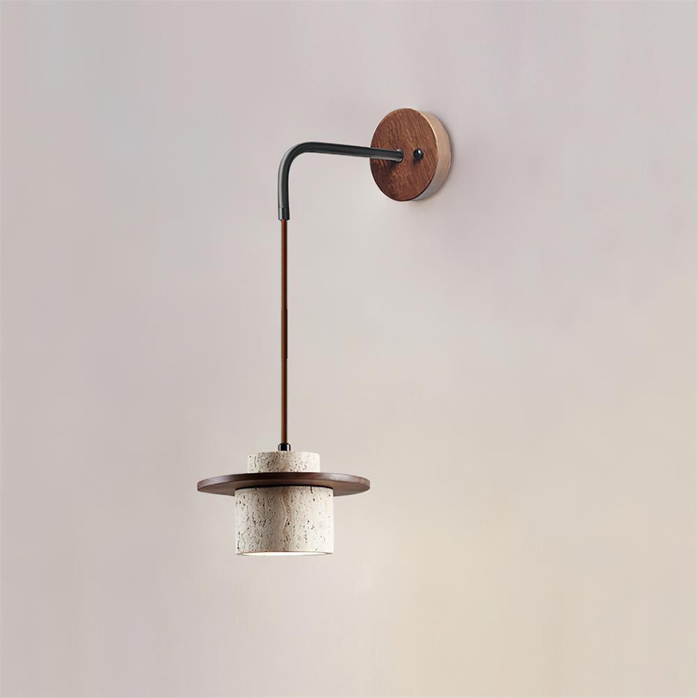 Retro Wabi Sabi Textured Travertine Wall Lamp G12