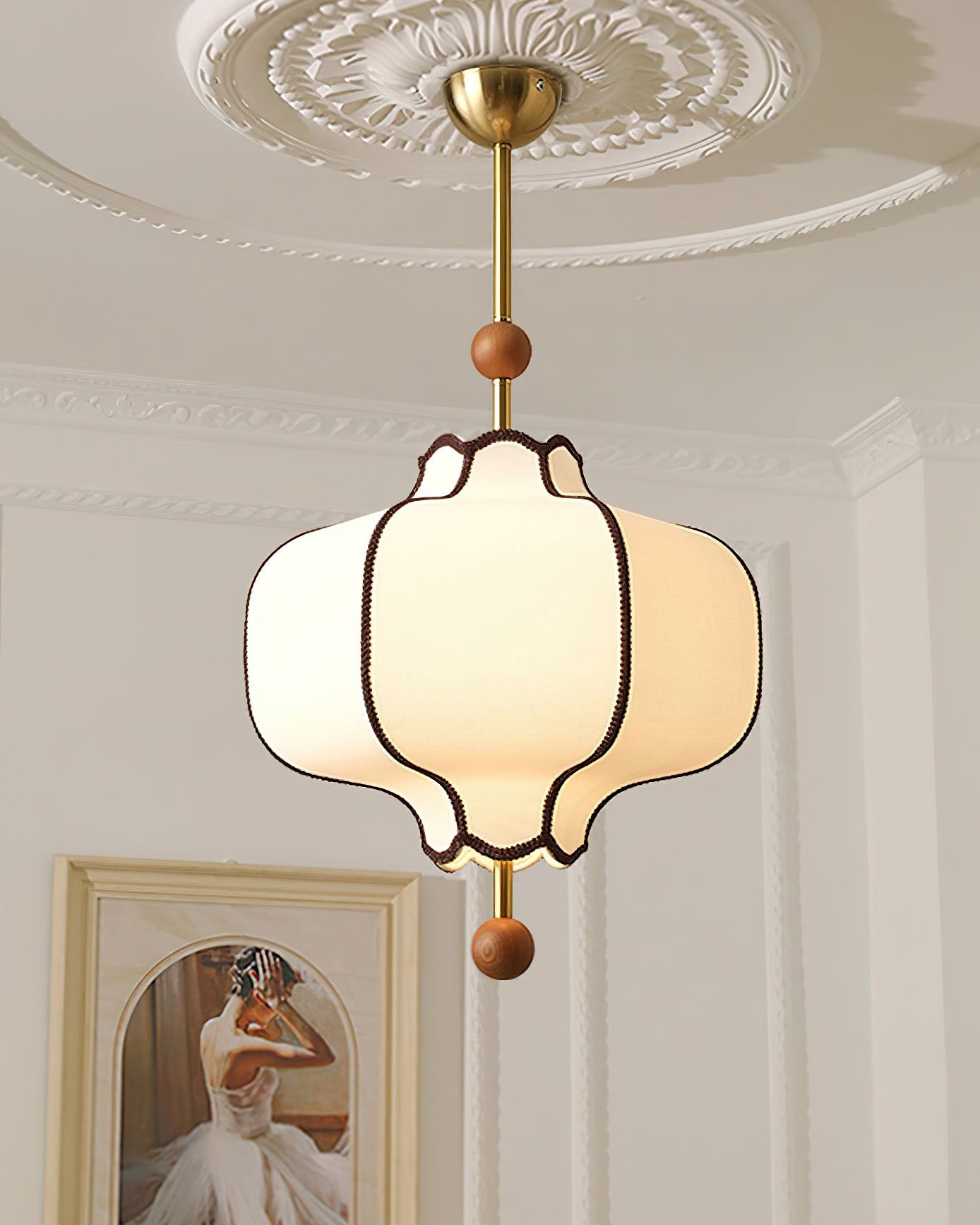 Vintage Textured Fabric Pendant Light M270
