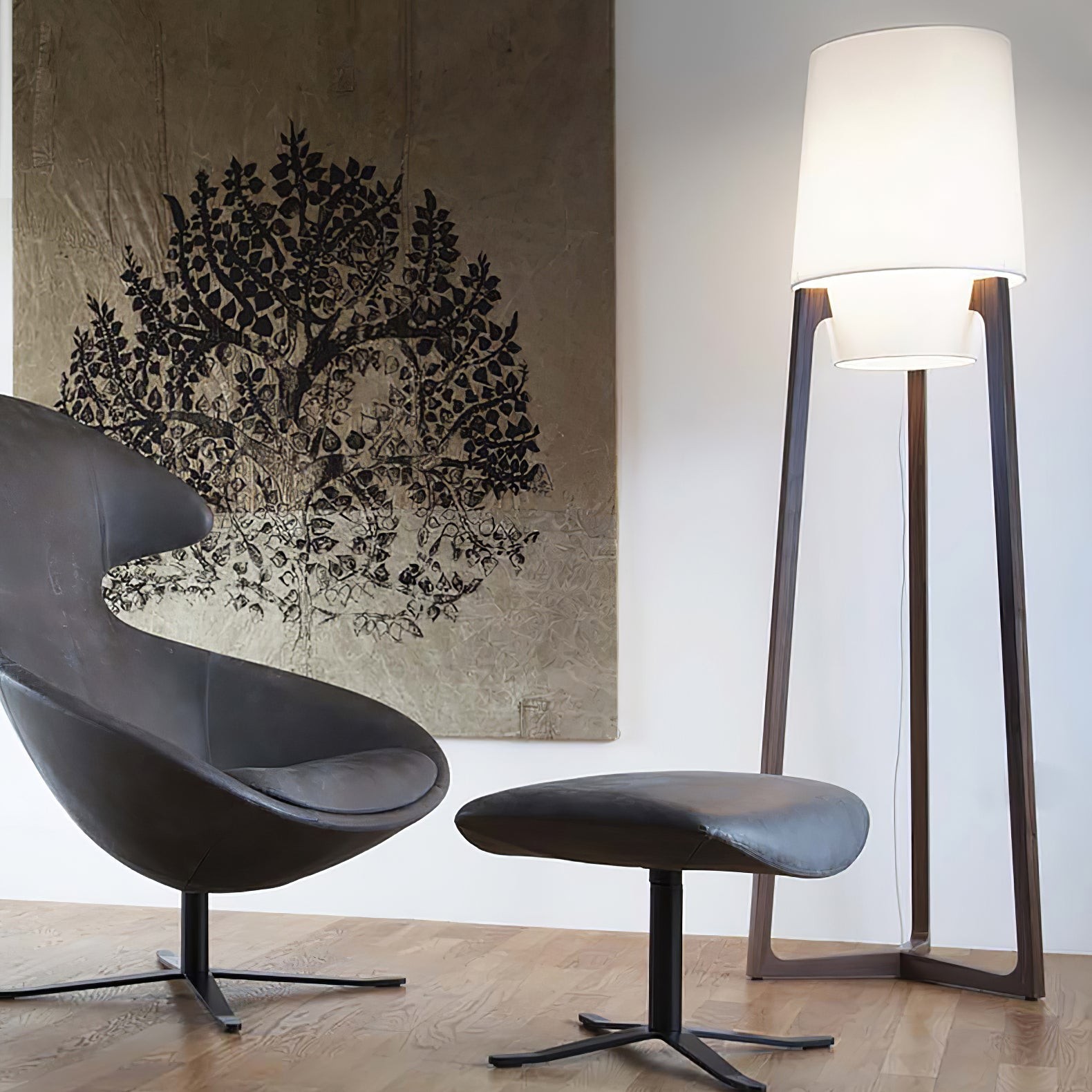 Modern Simple Chinese Style Solid Wood Floor Lamp M51