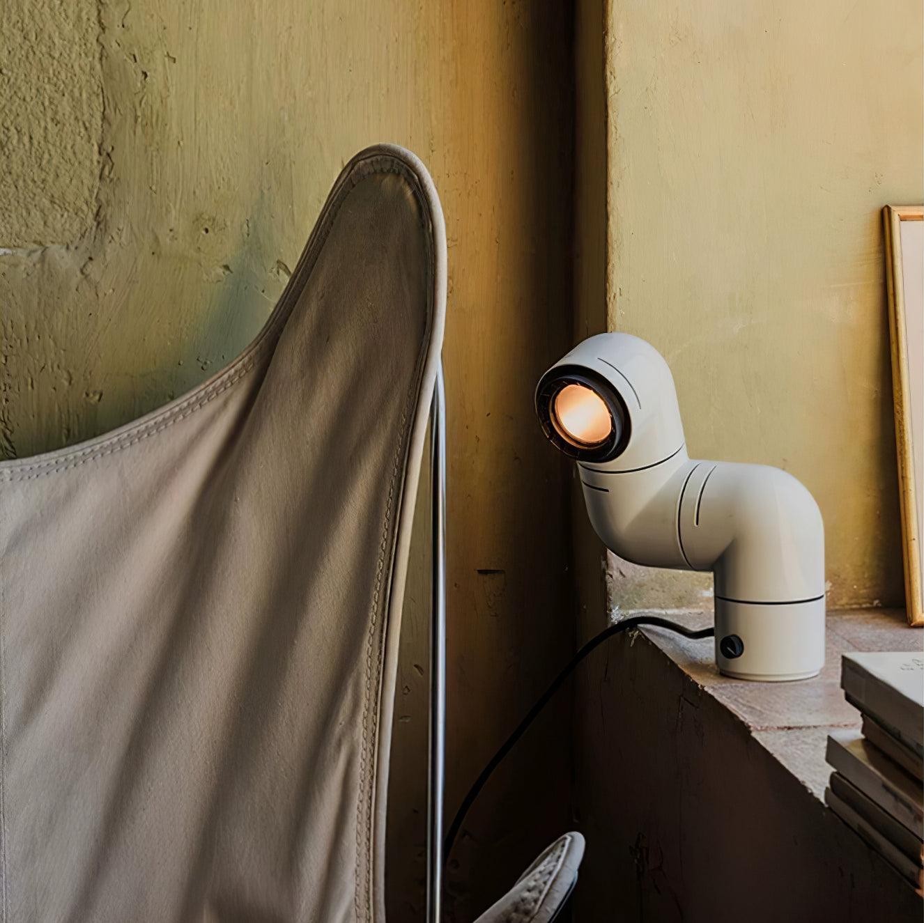 Red Tubular Table Lamp Suitable For Bedroom M504