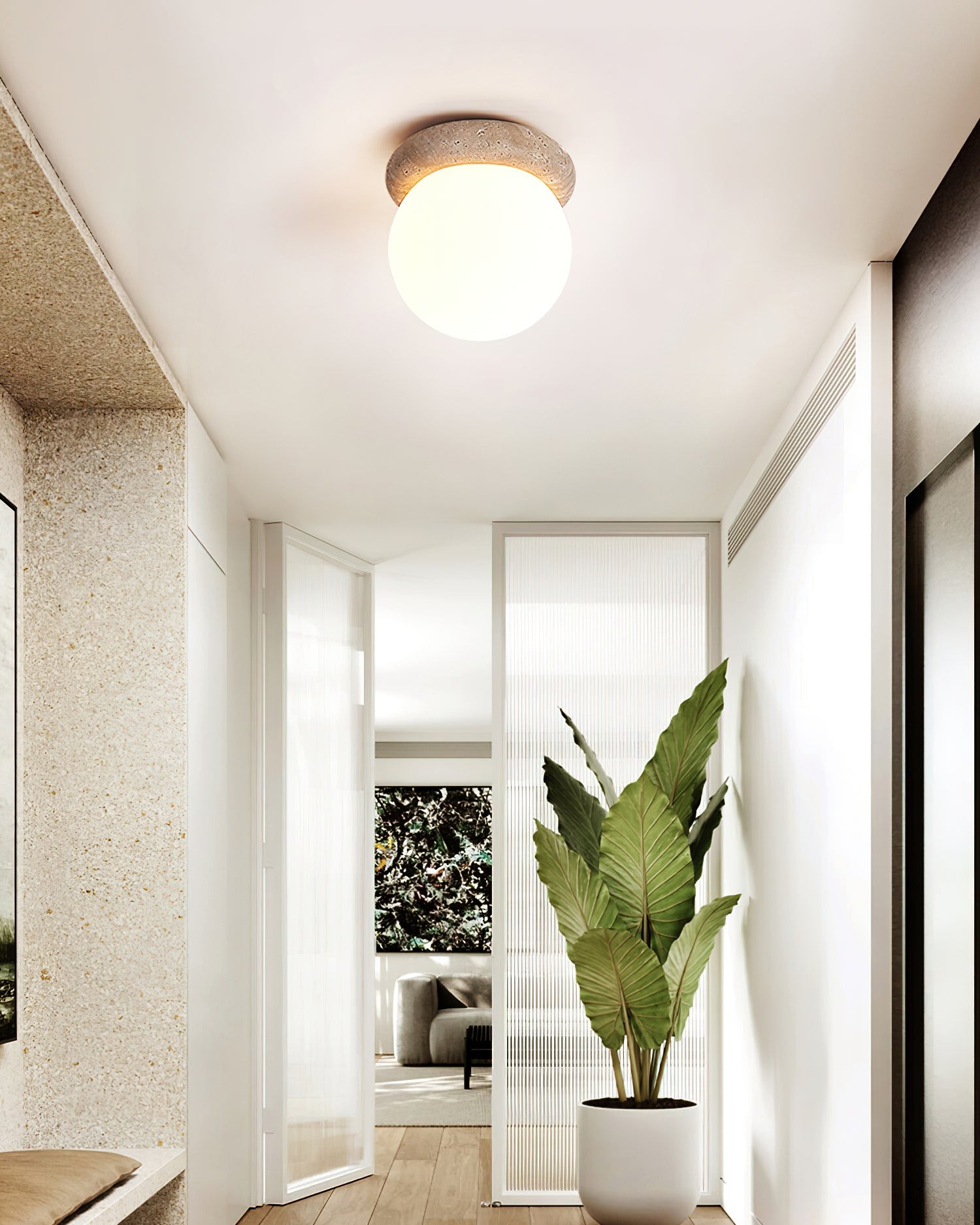 Marble Travertine Asteroid Ceiling Lamp M479