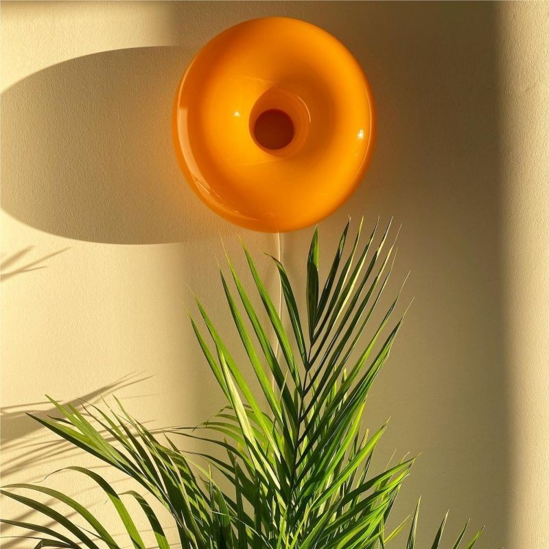 Glass Donut Table Wall Lamp - Bauhaus Style Accent Light Fixture S77