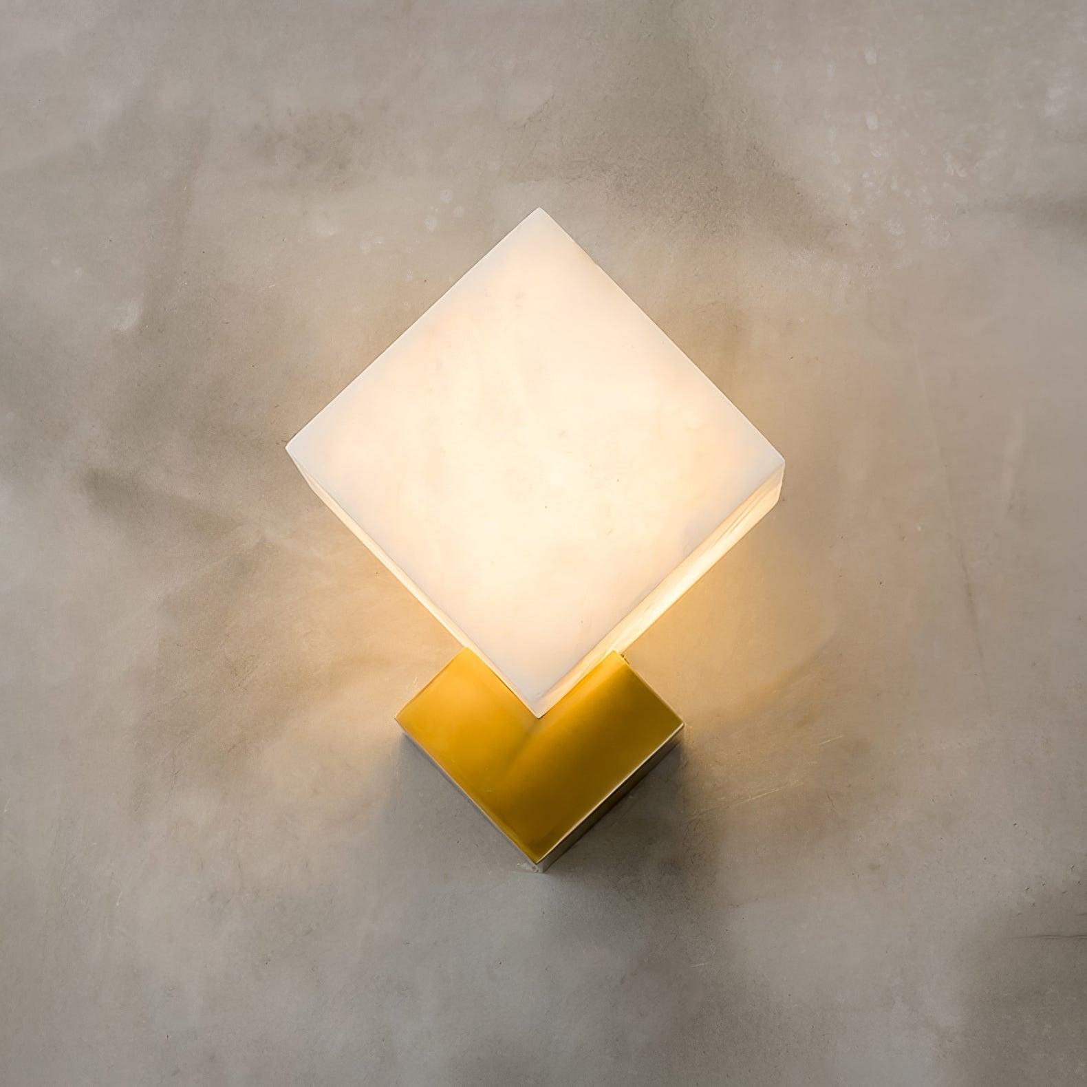 Block Alabaster Wall Sconce T1611