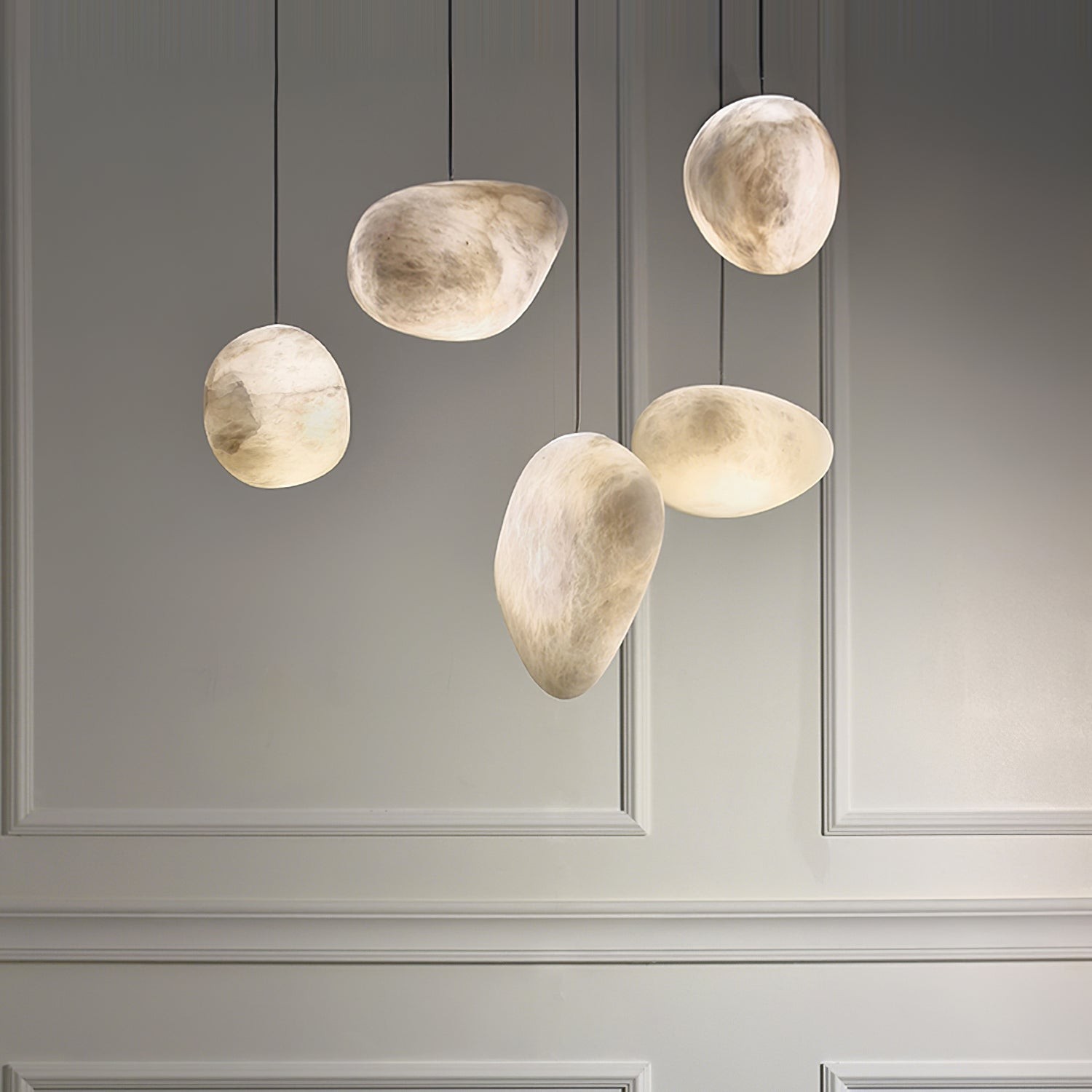 Pebbles Alabaster Pendant Lamp M334