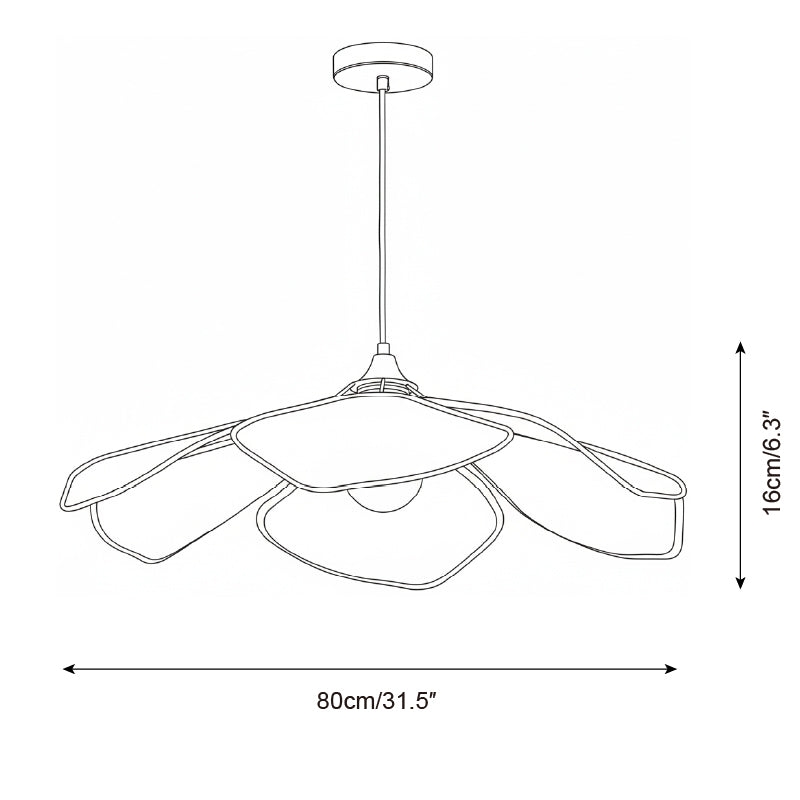 Raffia Petal Pendant Lamp T1475