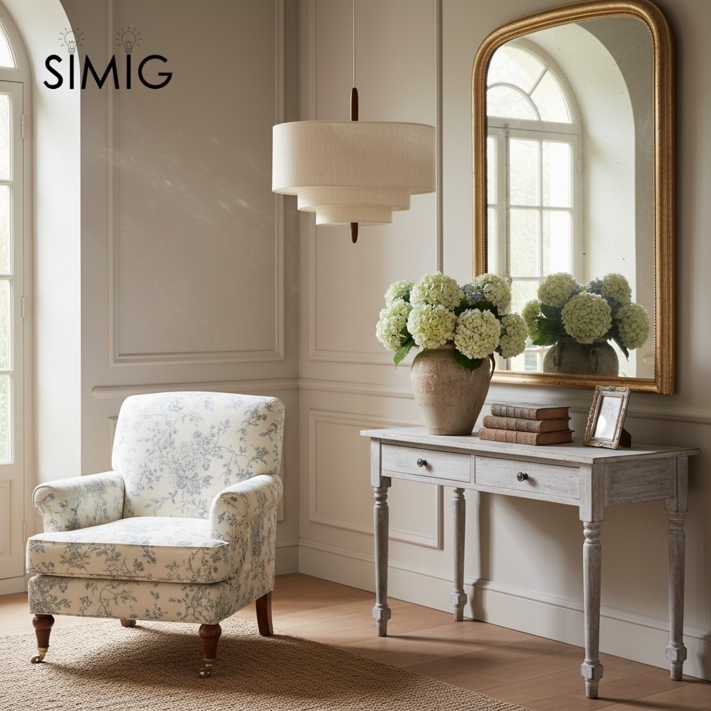 Lustrous Fabric Pendant - Nordic Retro Ceiling Light for Living Room M46