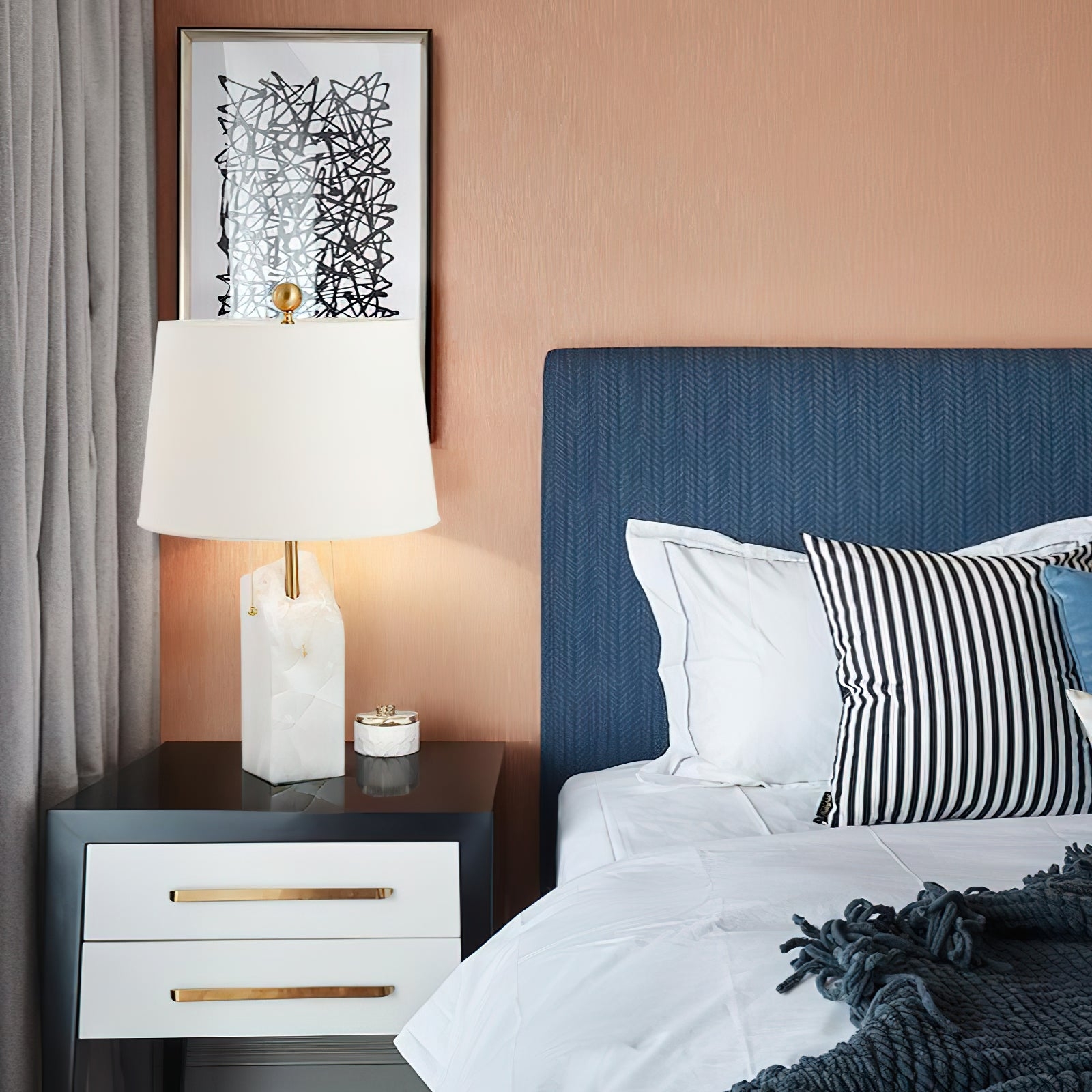 Raw Alabaster Table Lamp T1726