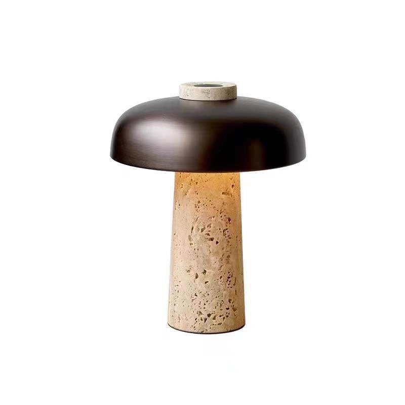 Mushroom Table Lamp - Modern Travertine for Bedroom M503