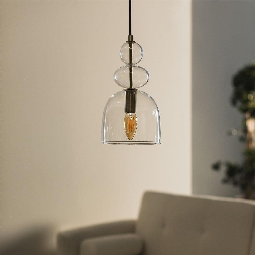 Contemporary Glass Lamp – Soft Glow for Modern Interiors S243