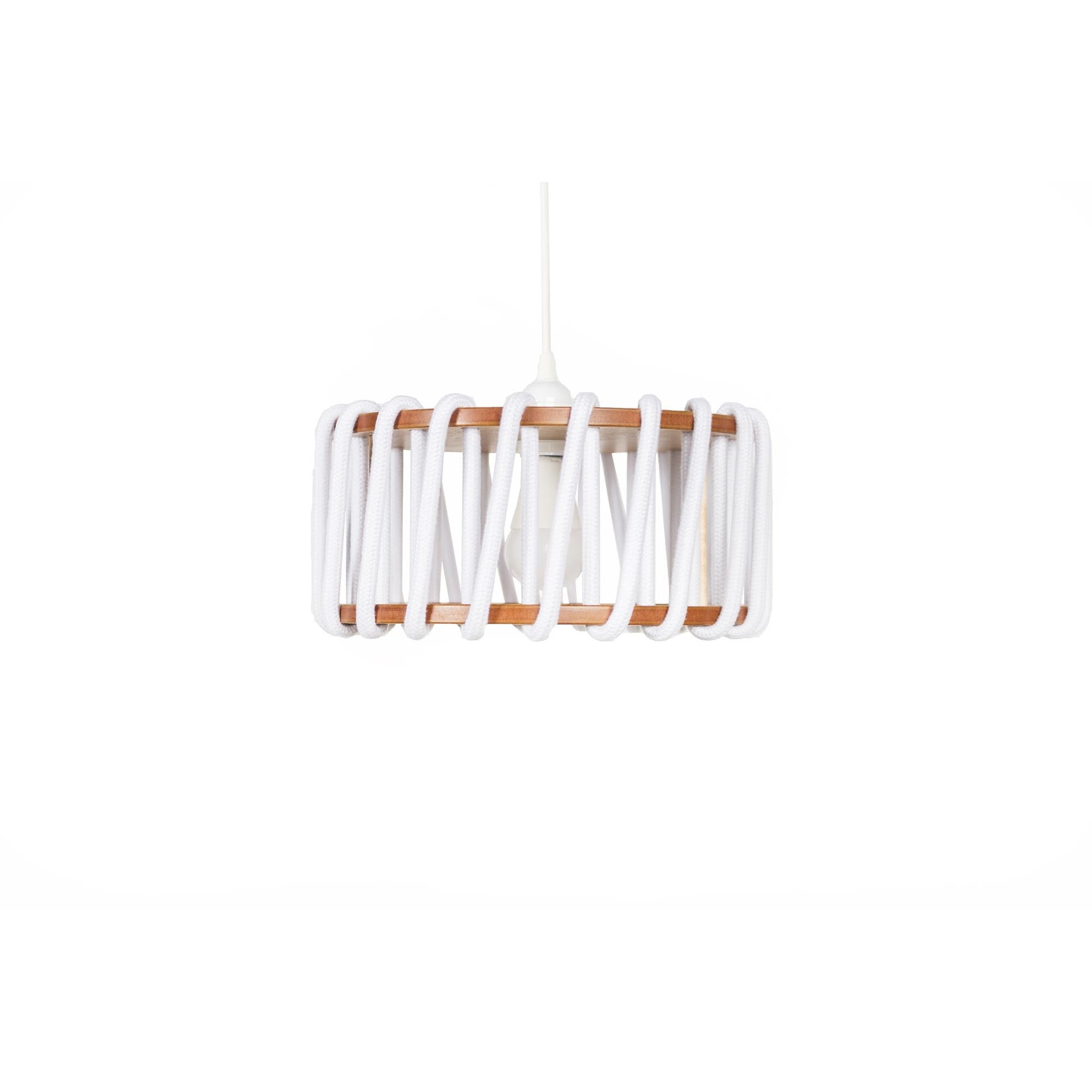 Macaron Rope-wrapped Wooden Pendant Lamp S179