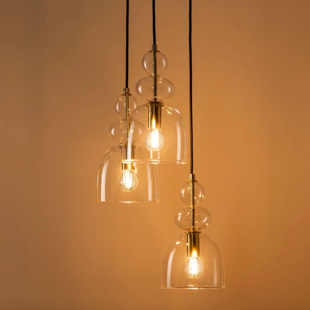 Contemporary Glass Lamp – Soft Glow for Modern Interiors S243