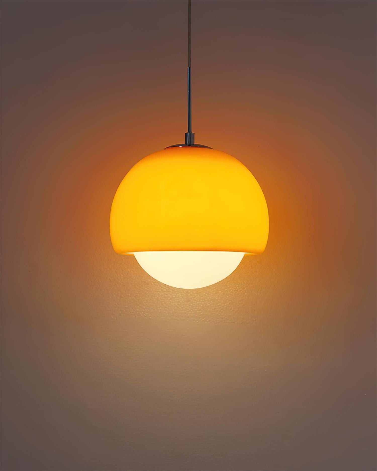 Creative Persimmon Pendant Lamp - Modern Glass and Metal for Dining Room M143