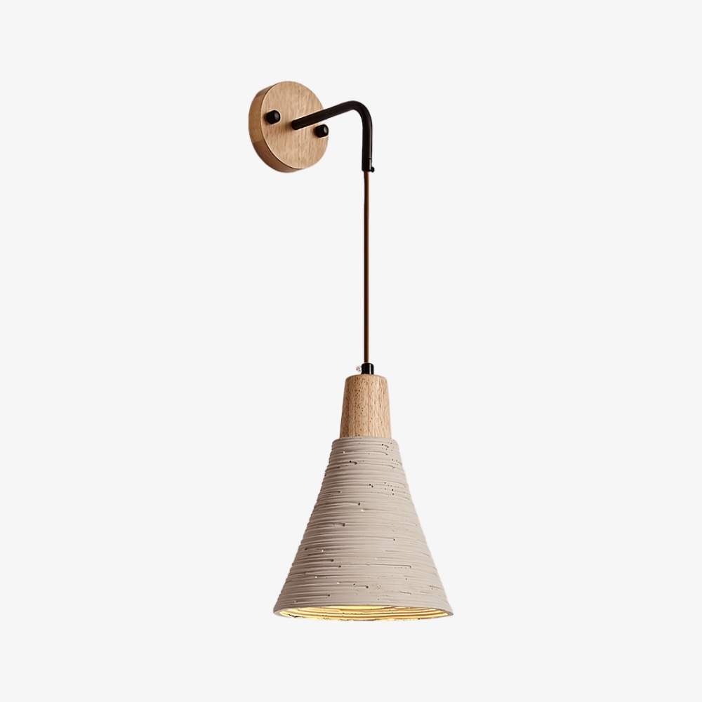 Solaraeon Microcement Minimalist Concrete Wall Sconce - Indoor Accent Lighting for Living Room T1144