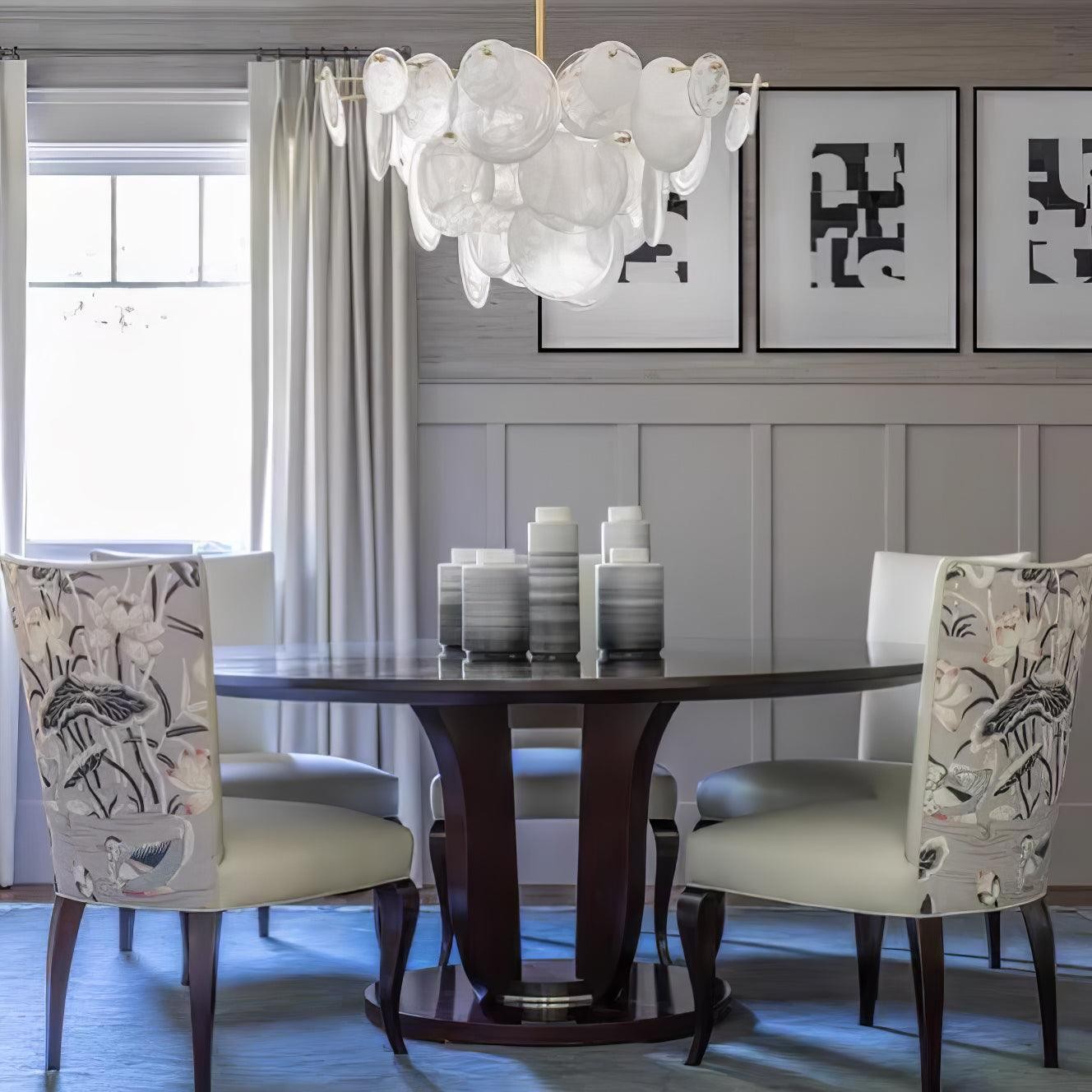Brass Discs Cascading Chandelier M471