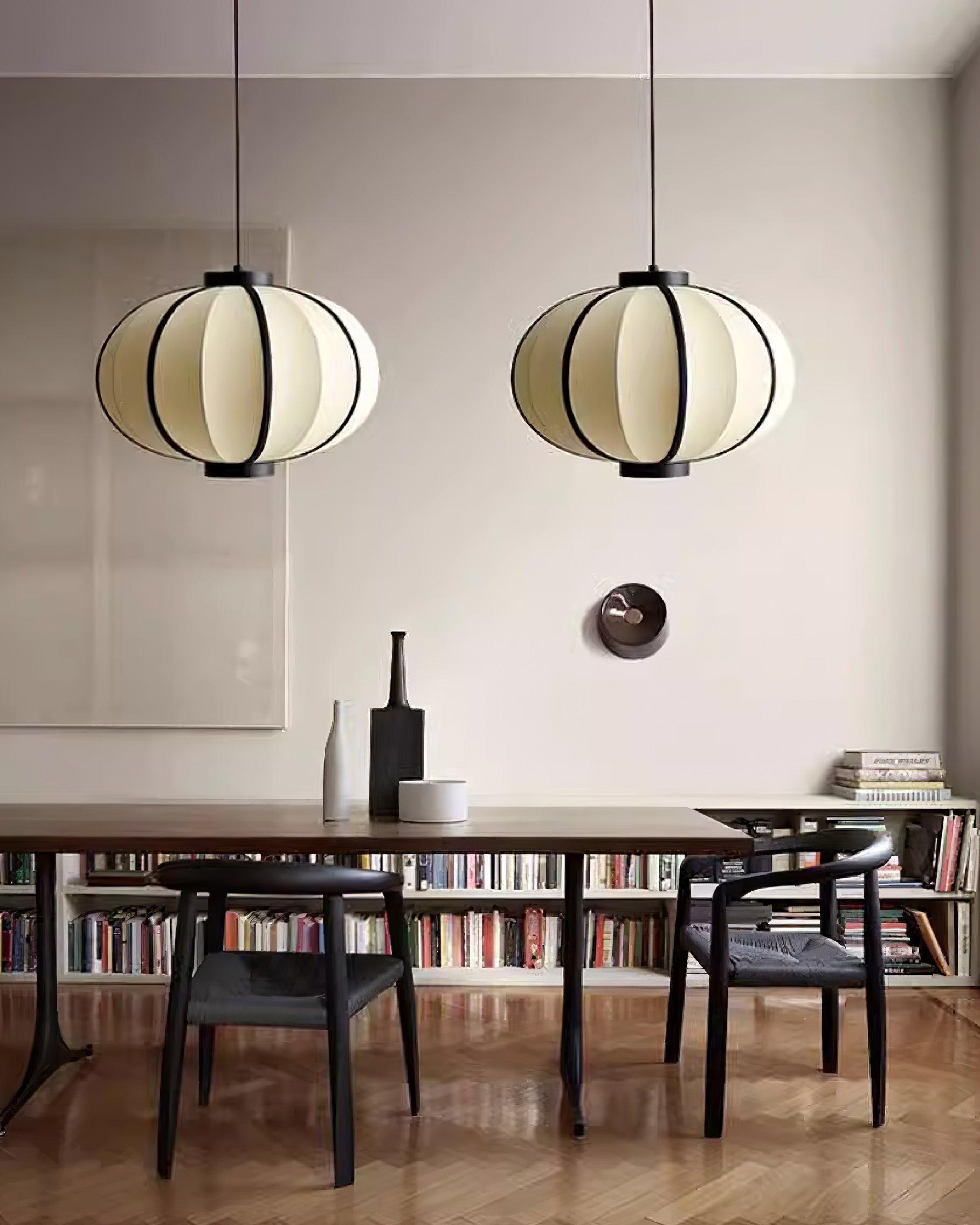 Minimalist Black and White Lantern Pendant Lamp M118