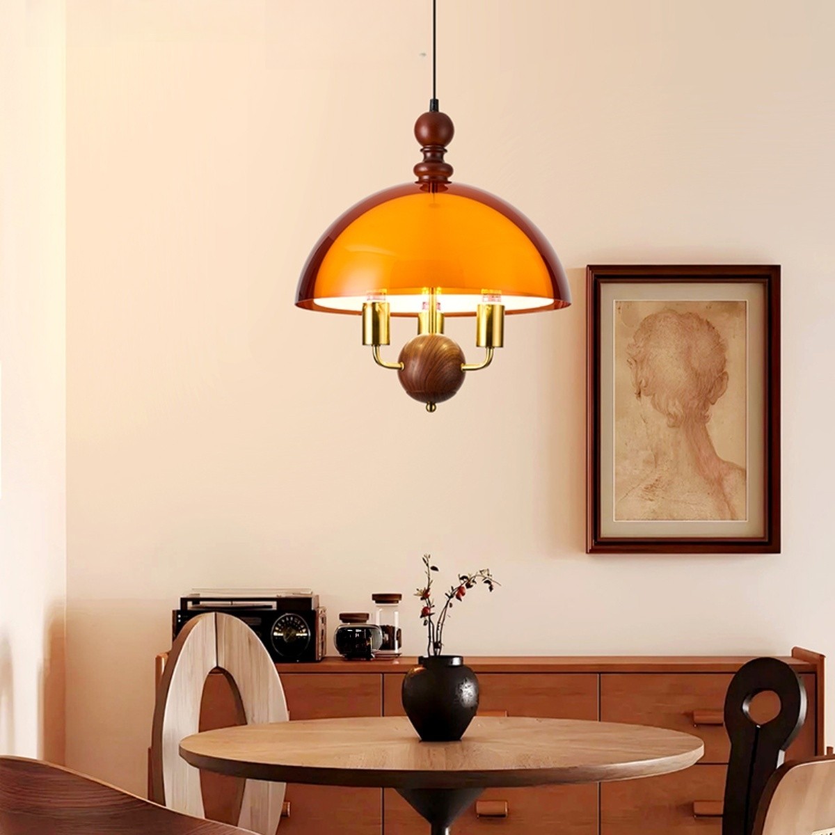 French Medieval Style Sunset Afterglow Acrylic Pendant Light S254
