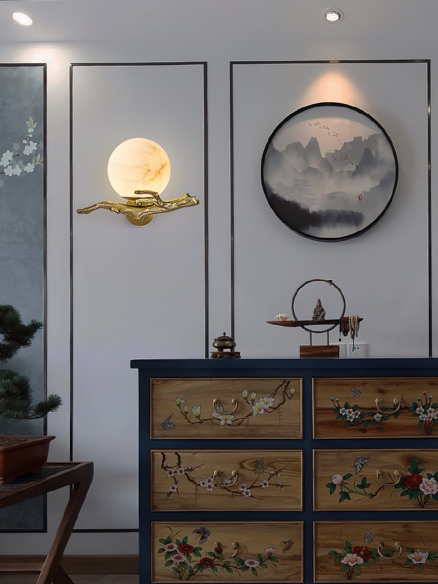 Retro Twigs Alabaster Wall Lamp T1659