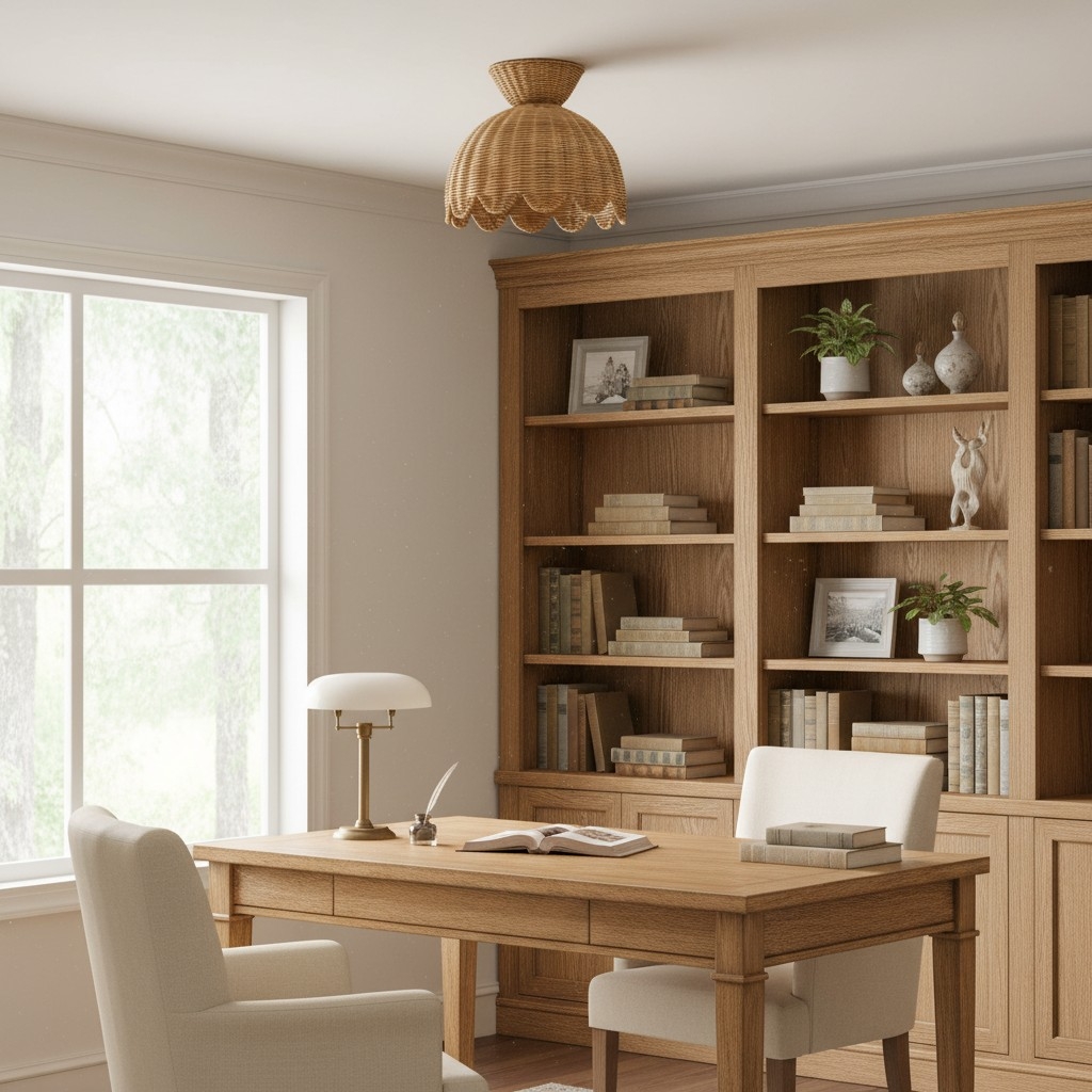 Rattalia Ceiling Light - Sculptural Flower Design in Natural Style for Kitchen Island T1093