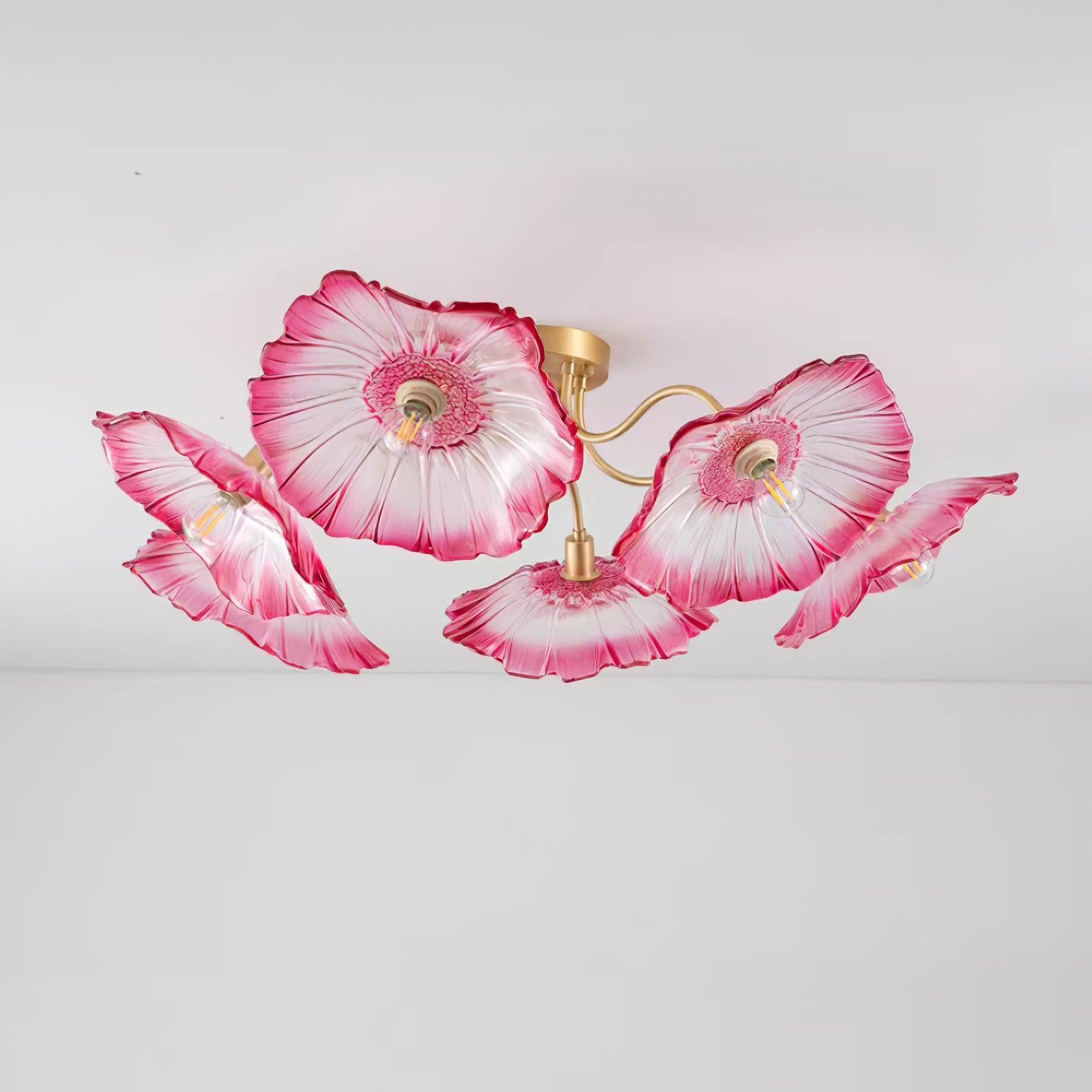 Murano Glass Flowers Ceiling Light P049