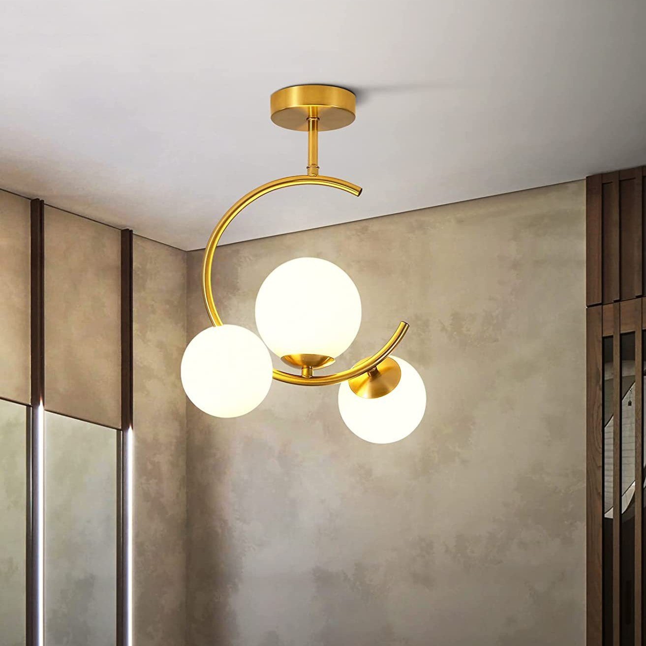 Scandinavian Modern Glass Molecular Chandelier S68