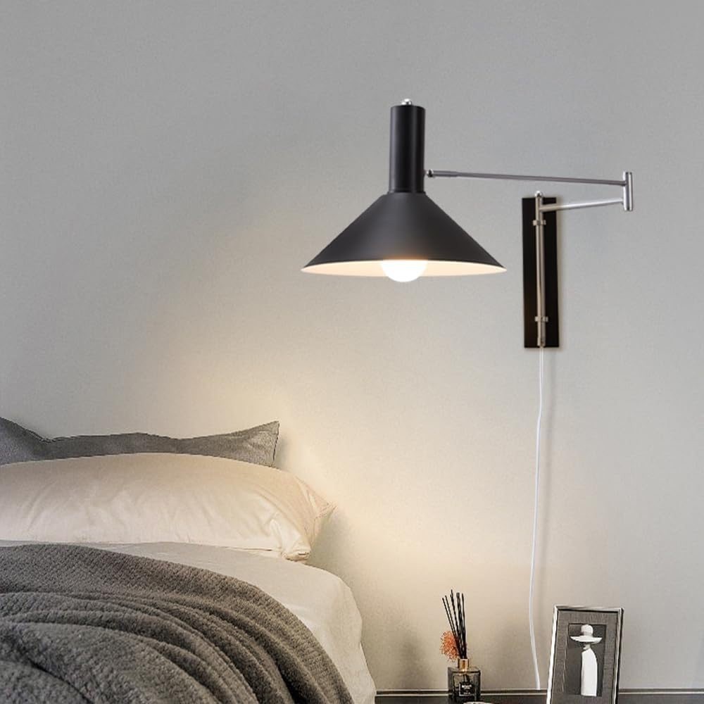 Classic Modern Swing Arm Adjustable Bedside Reading Wall Lamp M19