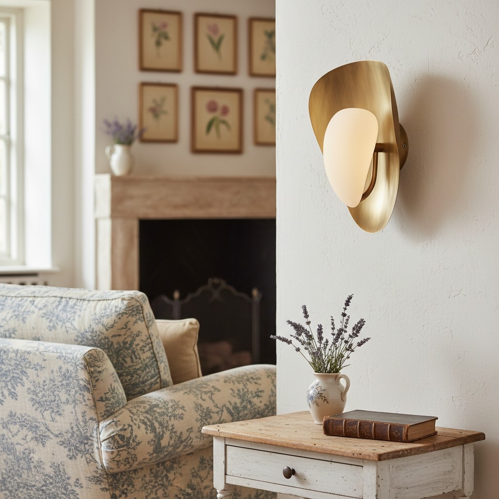 Shella Artistic Wall Lamp - Petal-Like Shade Design for Bedroom or Hallway T704