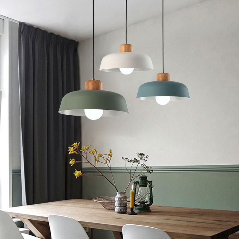 Scandinavian Metal Pendant Light with Macaroon Bowl Shape S33