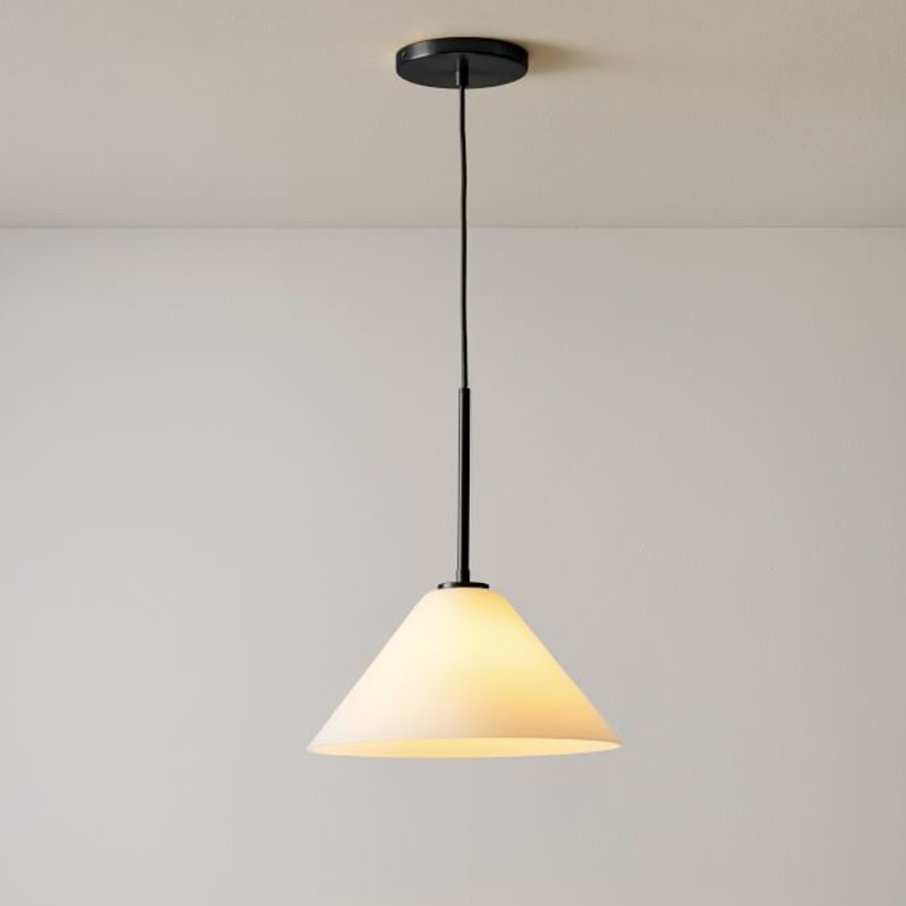 Conica Clean Line Glass Cone Pendant Fixture - Modern Bar Counter T104