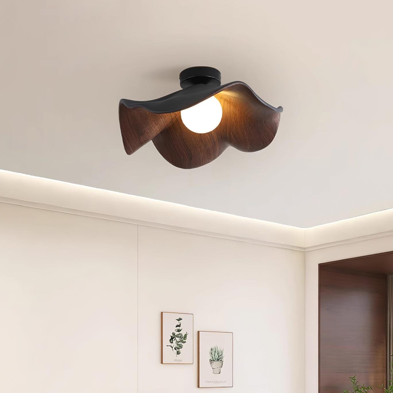 New Modern Simple Walnut Grain Ceiling Light M71