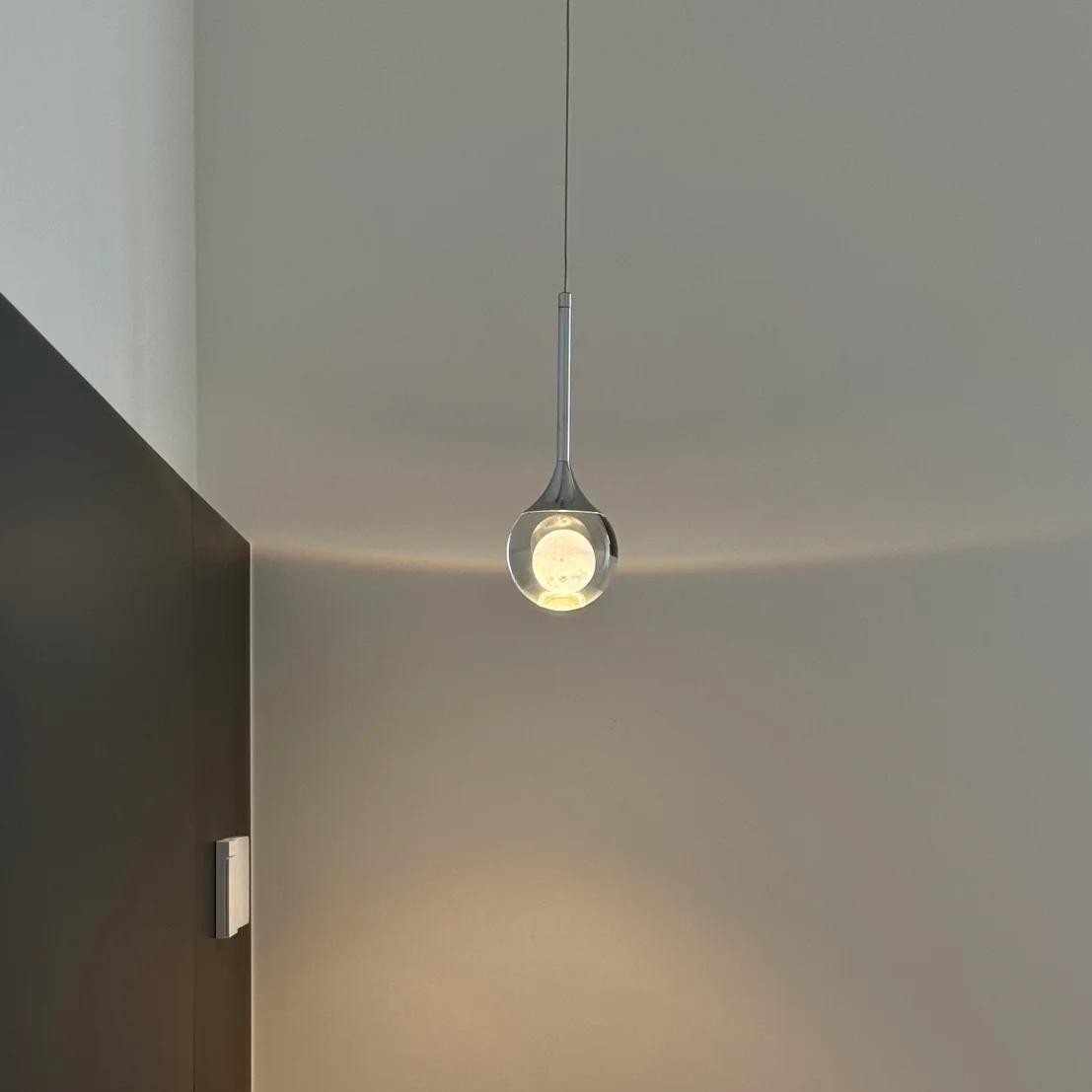 Moon Clear Glass Ball Pendant Light S205