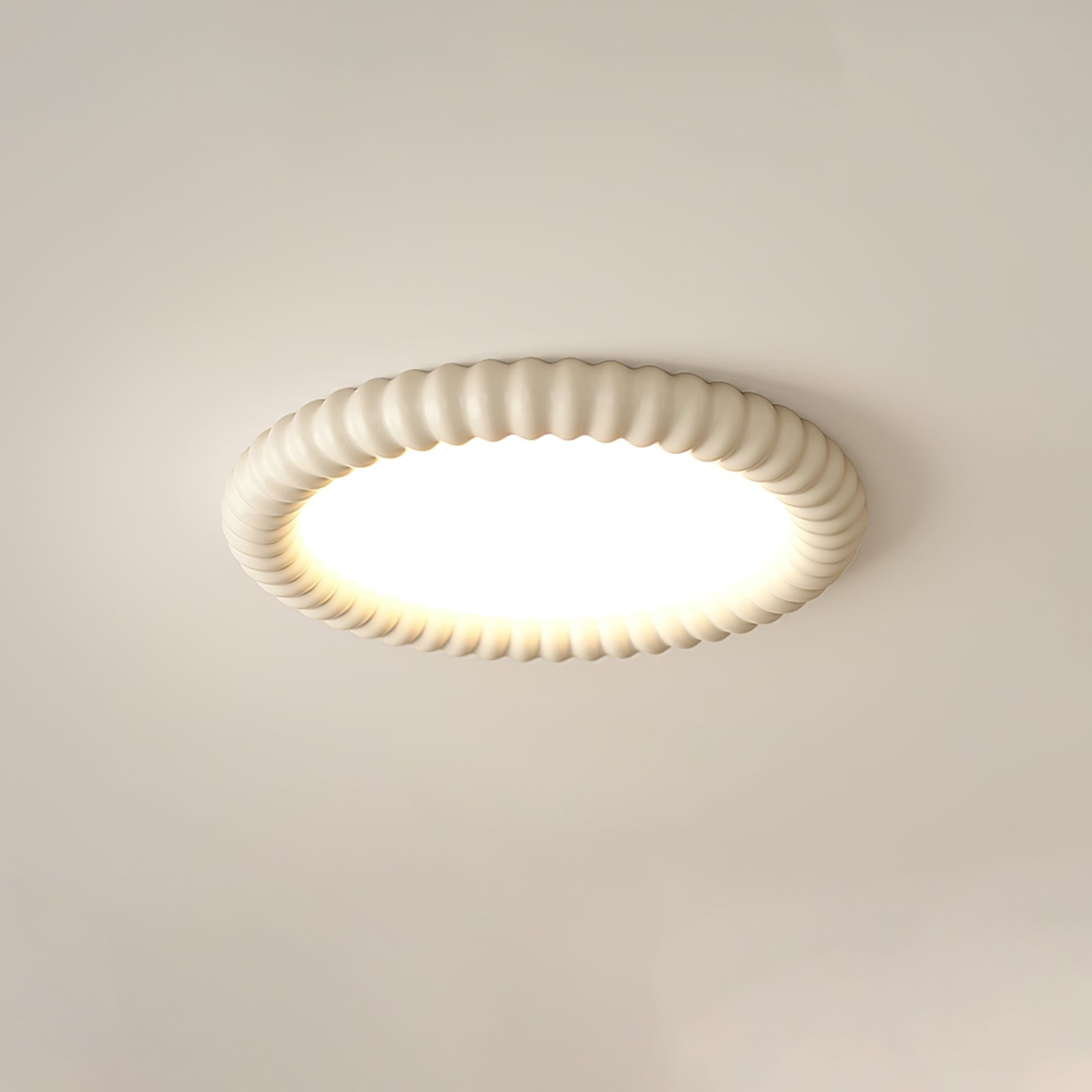 Cream Style Ripple Ring Ceiling Lamp M421