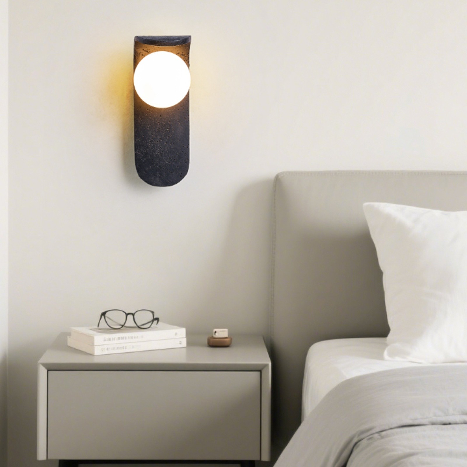 Travertine Wall Lamp - Skateboard-Inspired Modern Bedroom Light S326