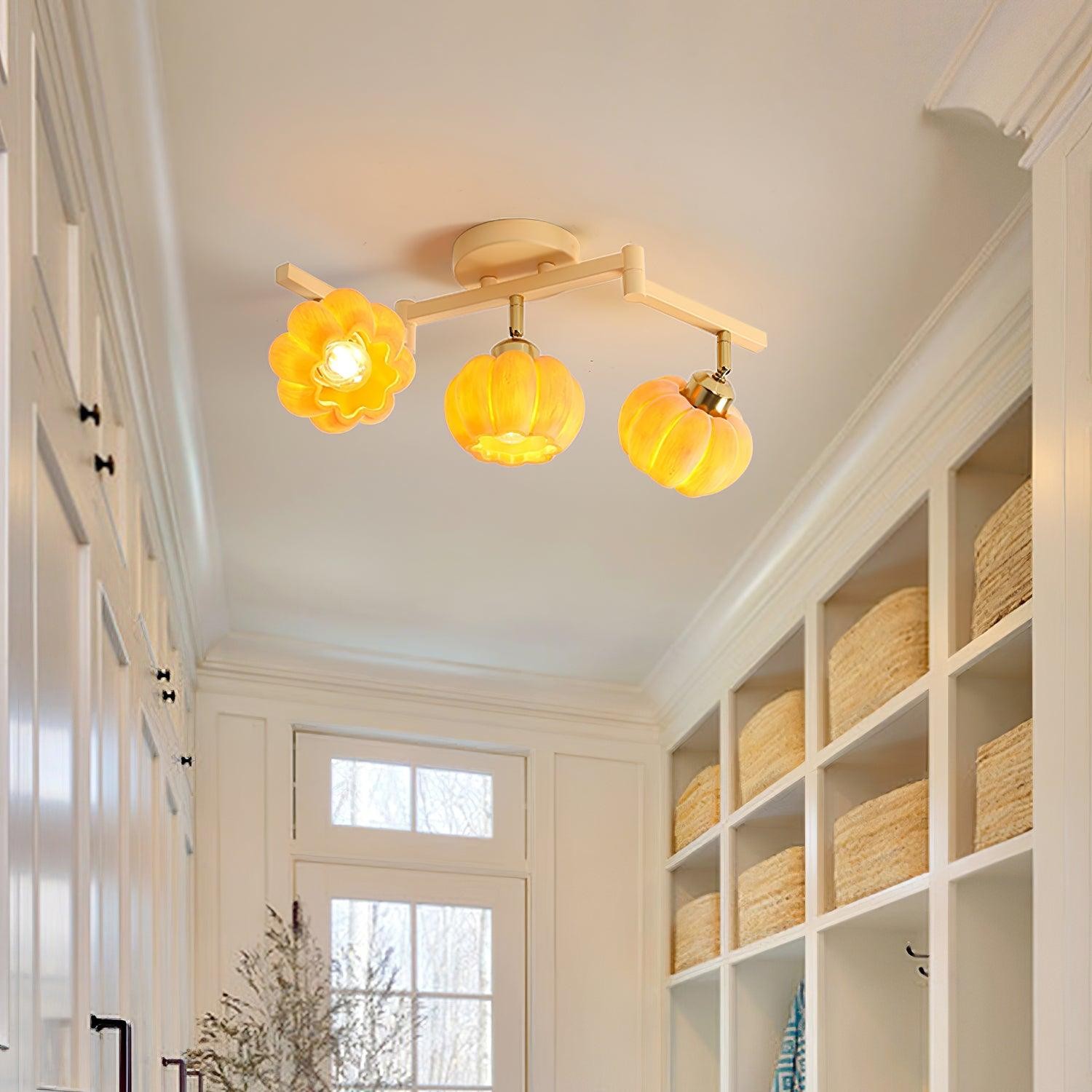 Pumpkin Flower Ceiling Lamp M214