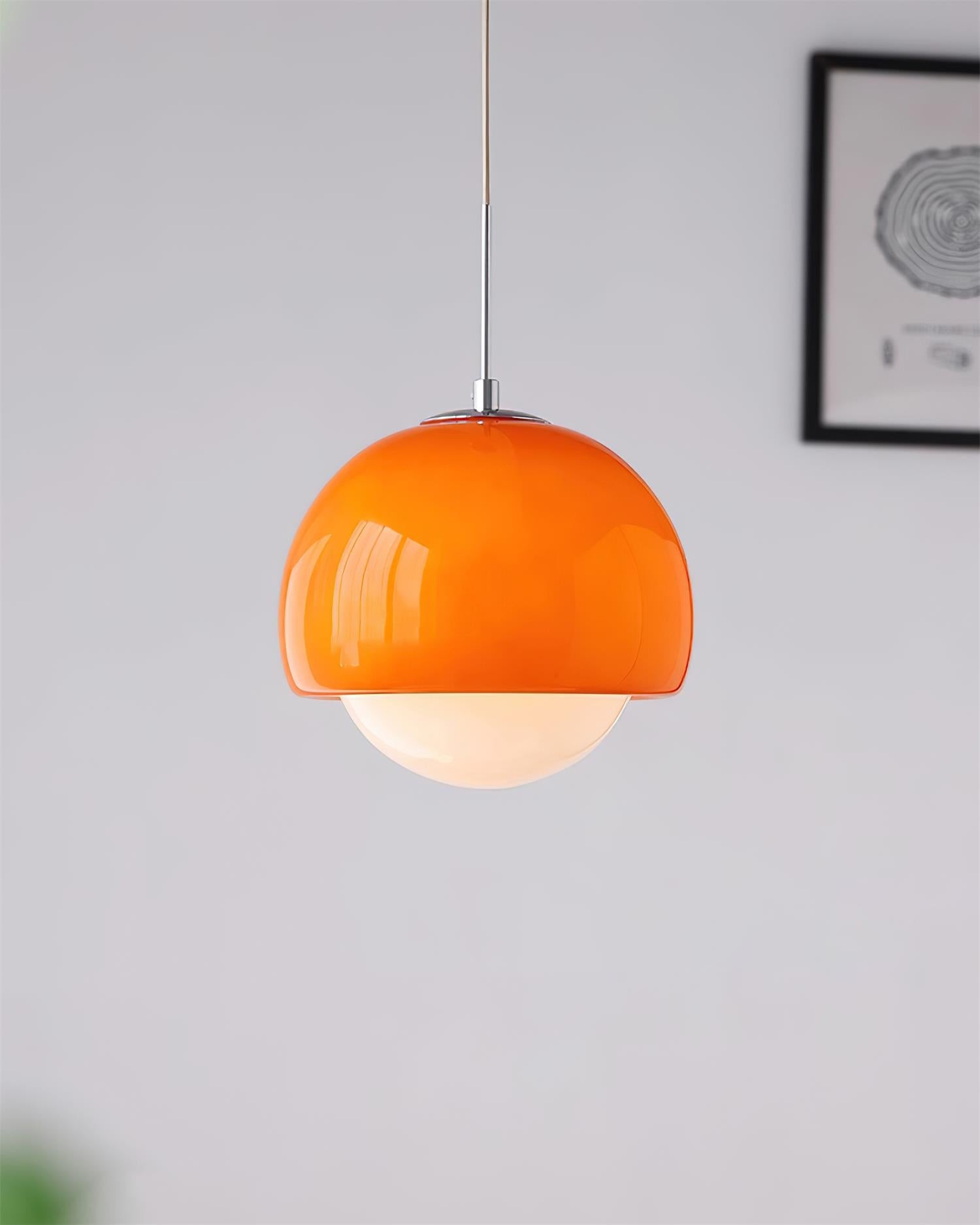 Creative Persimmon Pendant Lamp - Modern Glass and Metal for Dining Room M143
