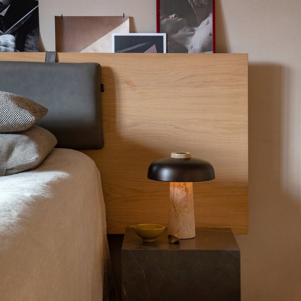 Mushroom Table Lamp - Modern Travertine for Bedroom M503