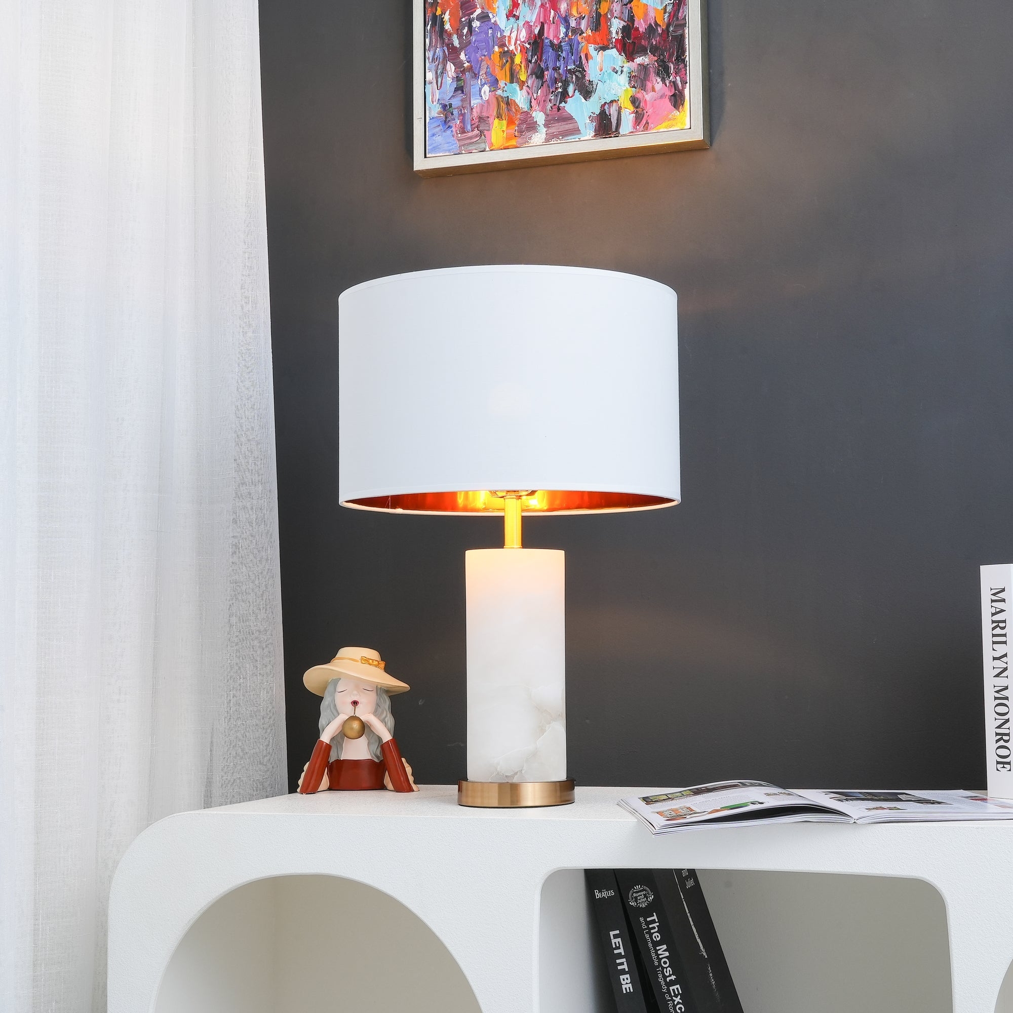 Lineham Alabaster Table Lamp T1714