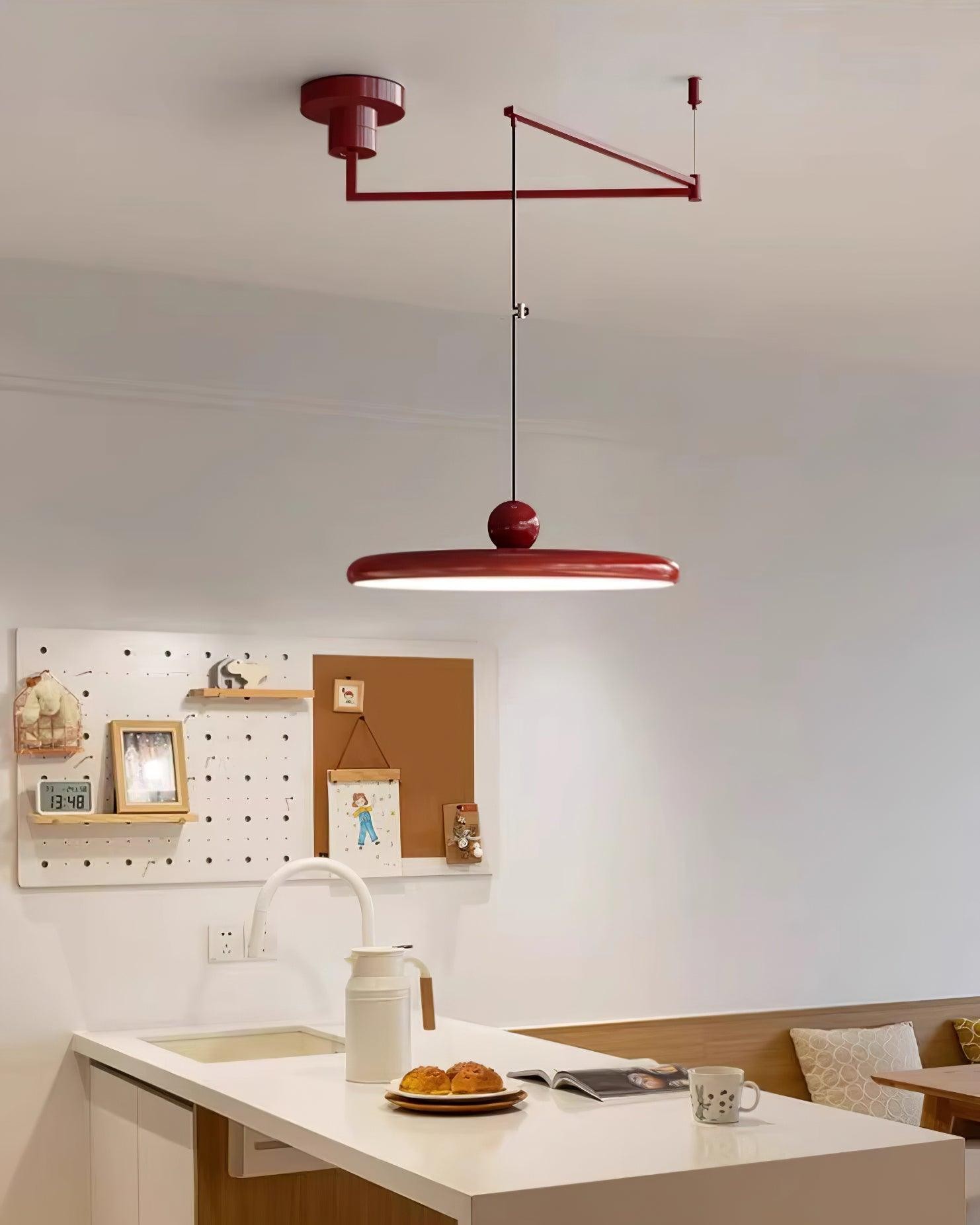 Simple Modern Adjustable Swing Arm Disc Pendant Lamp M11