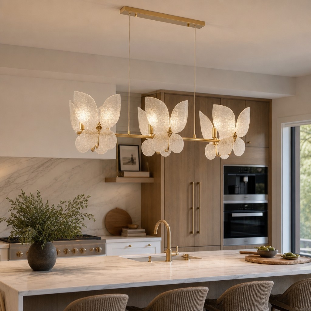Lucenda Artistic Butterfly Chandelier - French Retro Statement Chandelier for Kitchen Island T2224