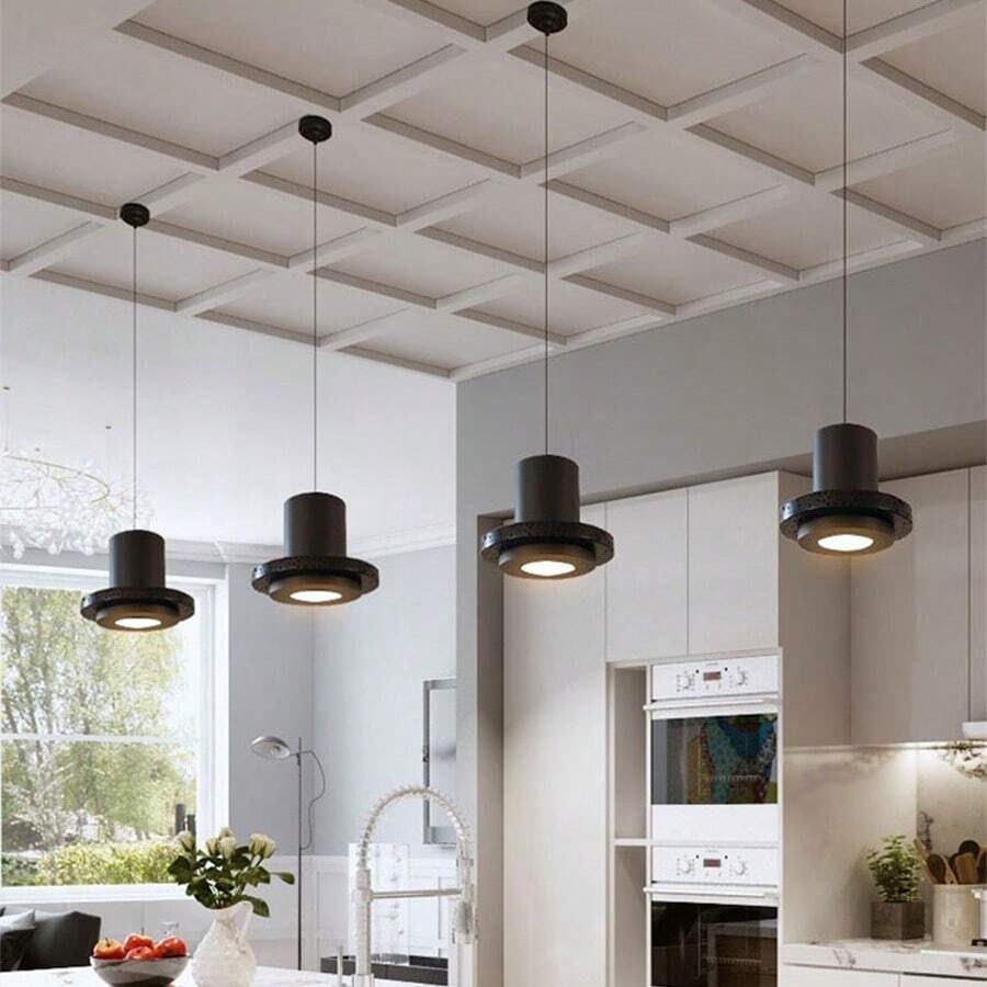 Retro Black Hole Stone Pendant Lamp G73