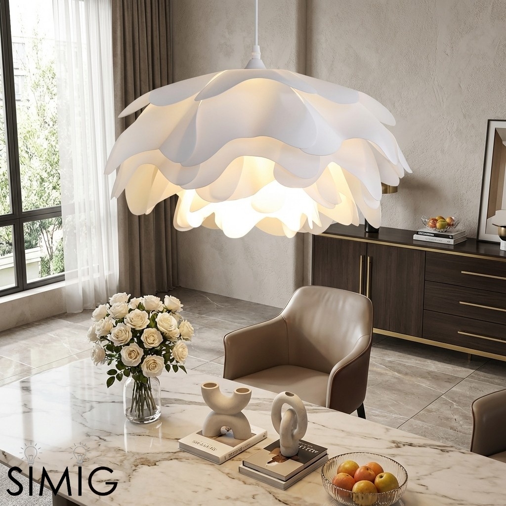 Layered Petal Pendant Light - Modern Acrylic for Bedroom S399