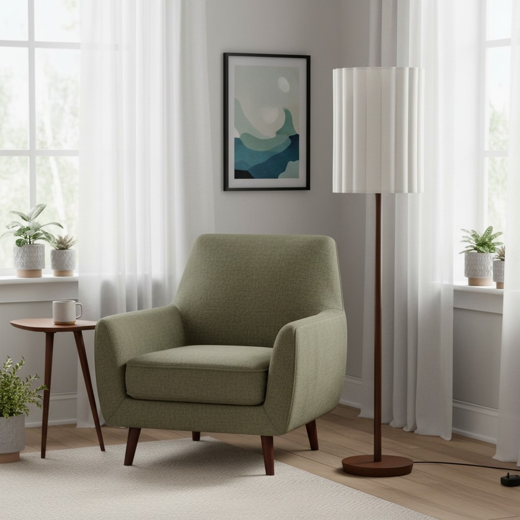 Linbron Natural Floor Lamp – Soft Ambient Light for Interior Spaces T648