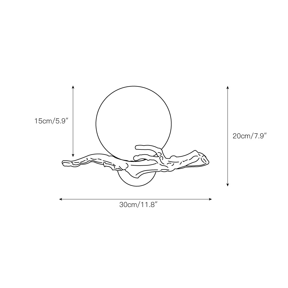 Retro Twigs Alabaster Wall Lamp T1659