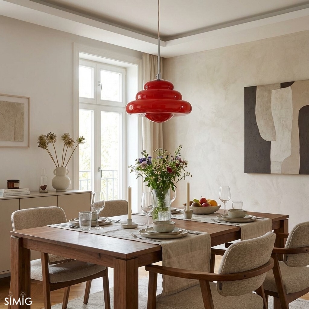 Tiered Pendant Lamp - Modern Glass and Metal for Dining Room S245