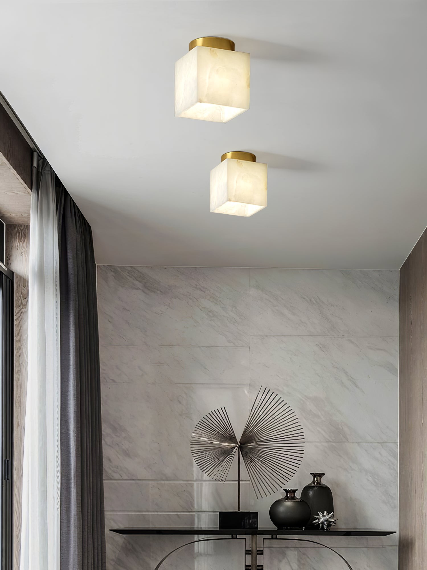 Moon Alabaster Ceiling Lamp M435
