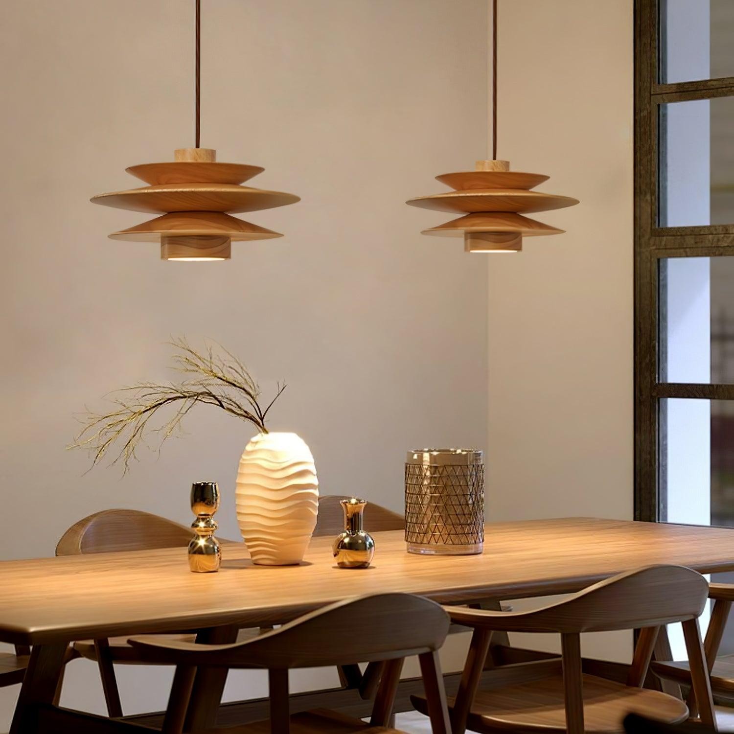 Multi Tiered Disc Pendant Lamp M381