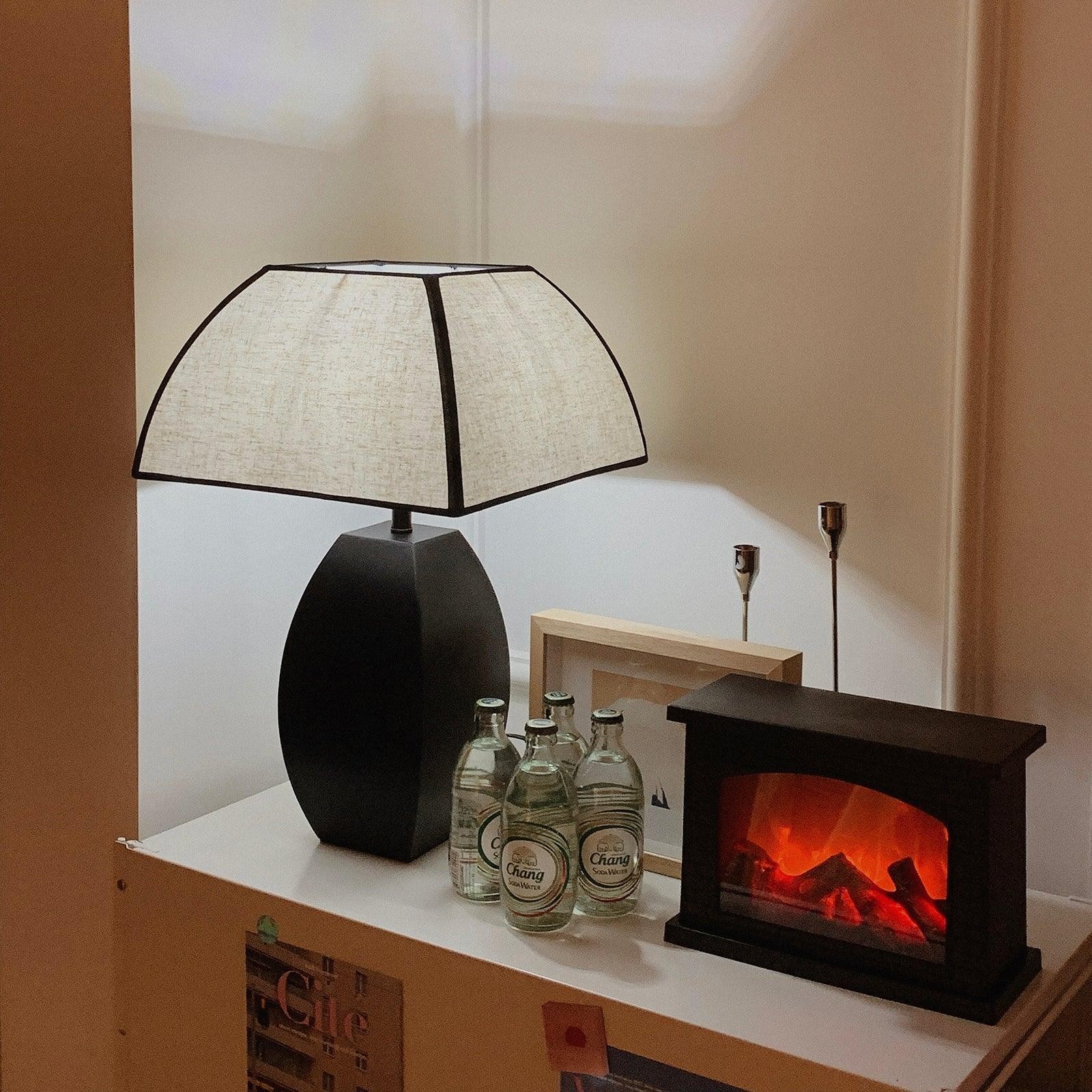 Retro Metal Mushroom Fabric Table Lamp M446