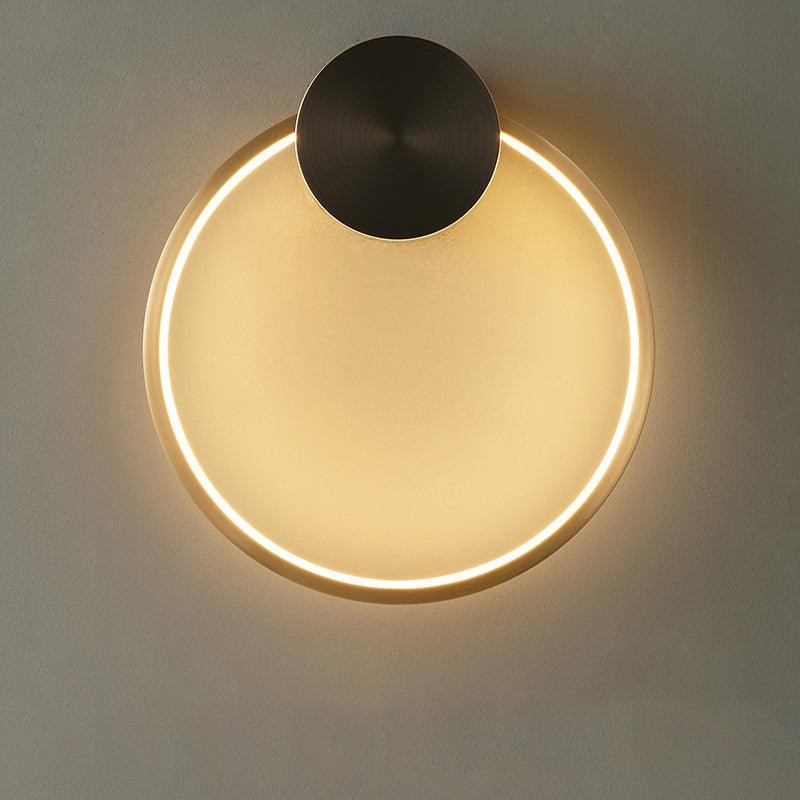 Minimalist Creative Simple Brass Round LED Wall Light M323