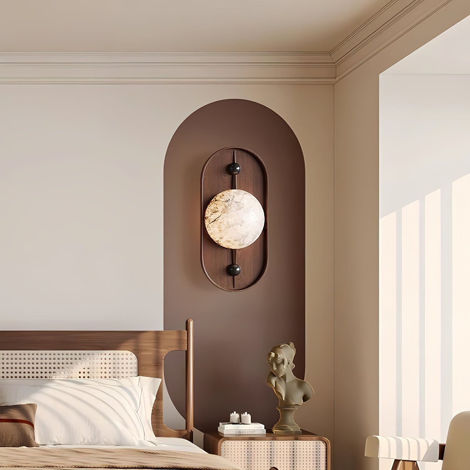 Bezel Alabaster Wall Lamp T1617