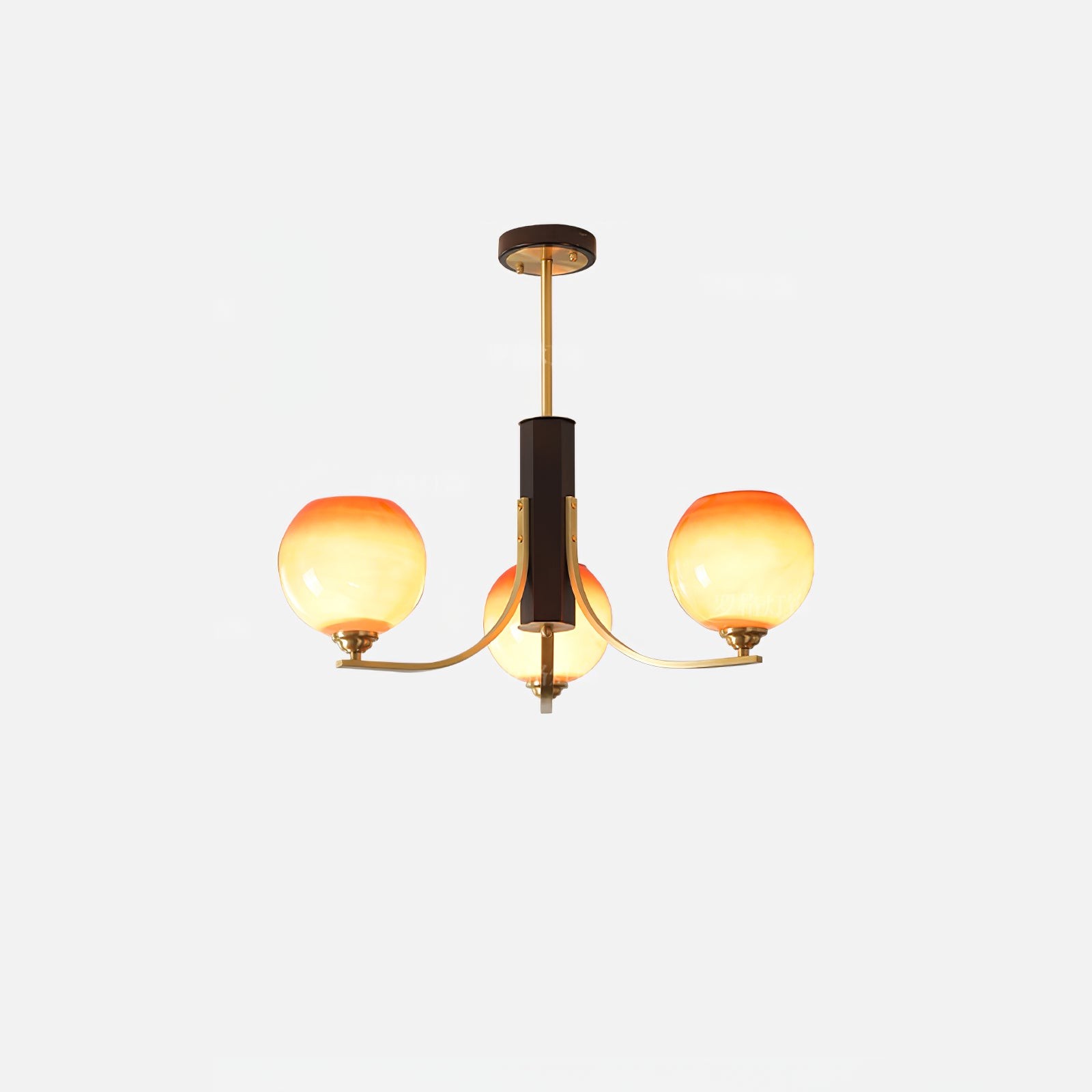 Vintage Caramel Globe Chandelier M398